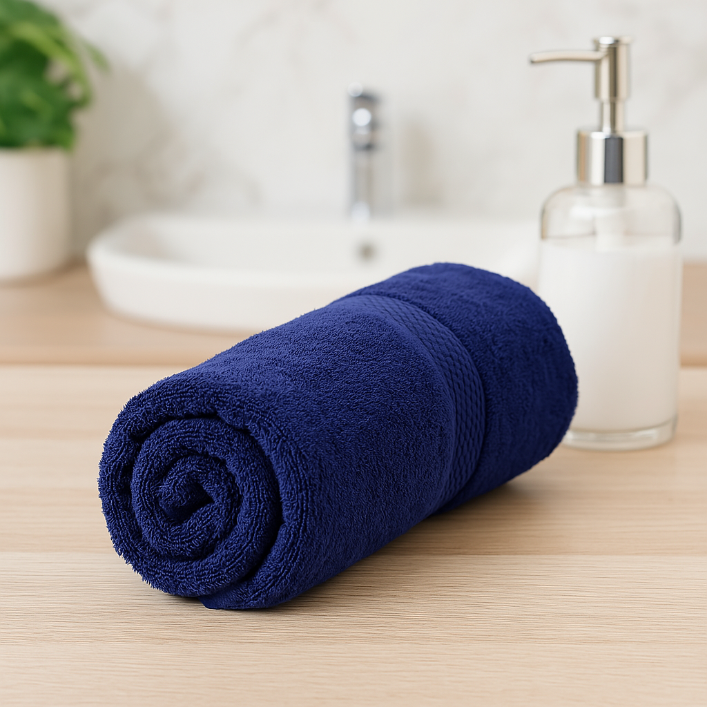 Royal Blue Bamboo Hand Towel – Bold, Luxurious & Eco-Conscious