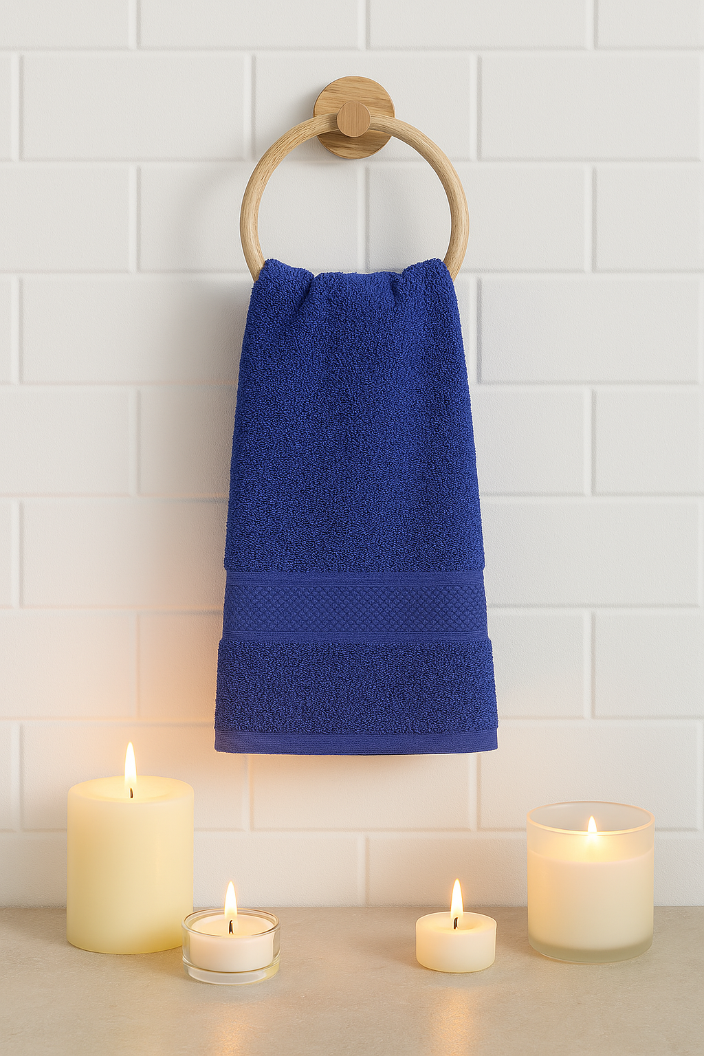 Royal Blue Bamboo Hand Towel – Bold, Luxurious & Eco-Conscious
