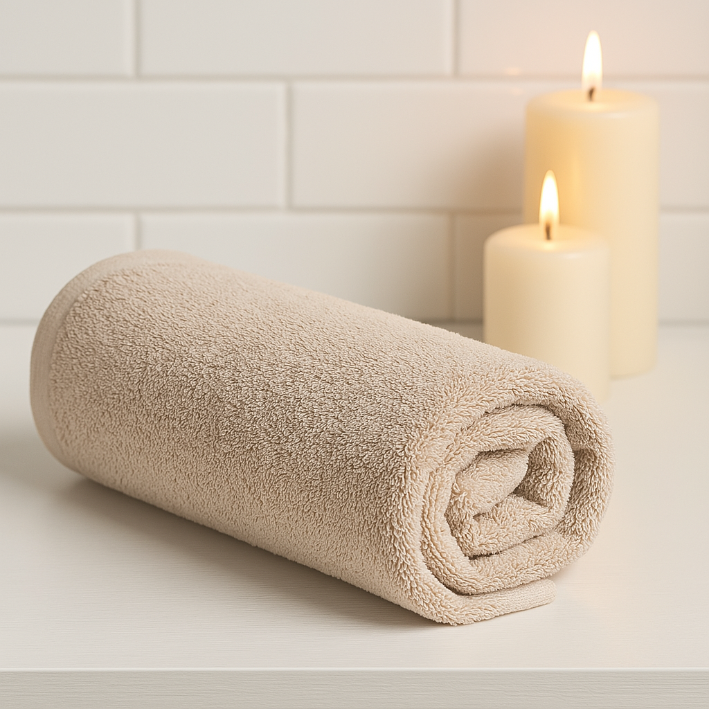 Light Beige Bamboo Hand Towel – Minimal, Soft & Naturally Luxurious