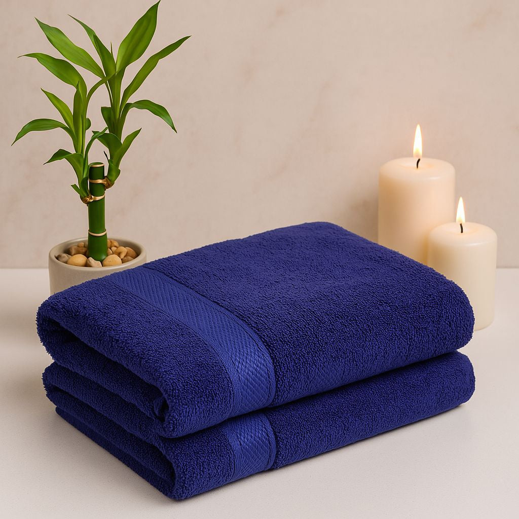 Royal Blue 600 GSM Bamboo Bath Towel
