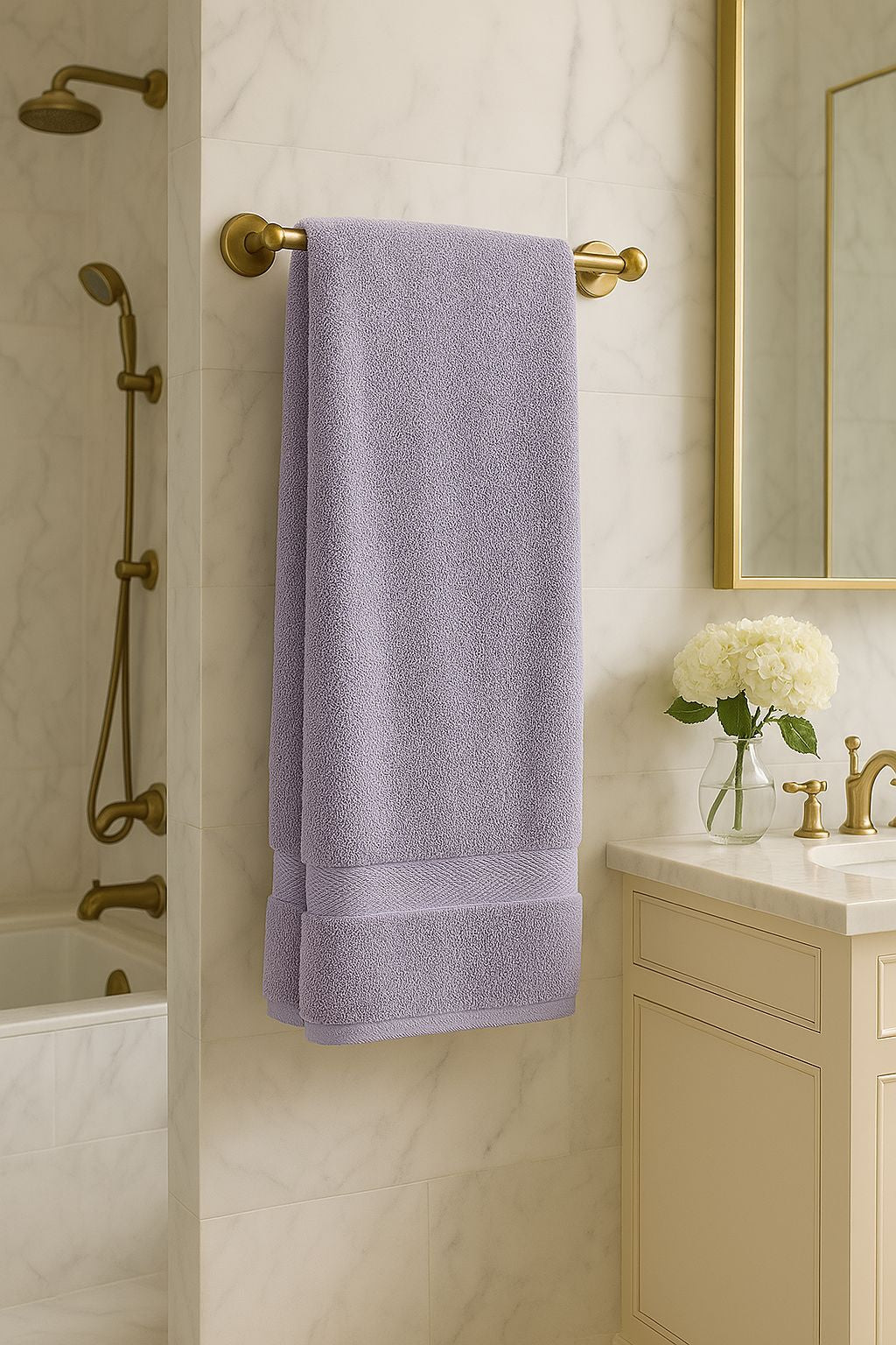 Lavender 600 GSM Bamboo Bath Towel