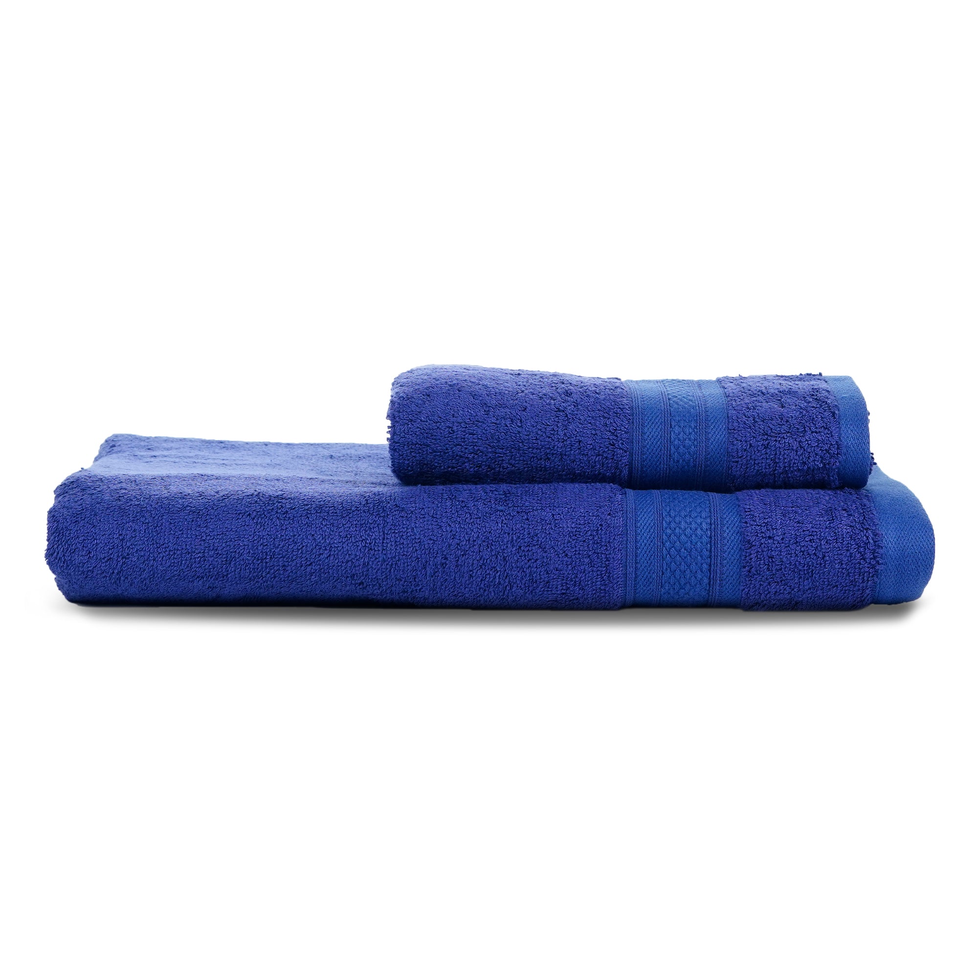 Combo Bamboo Bath Towel + Hand Towel Royal Blue 600 GSM
