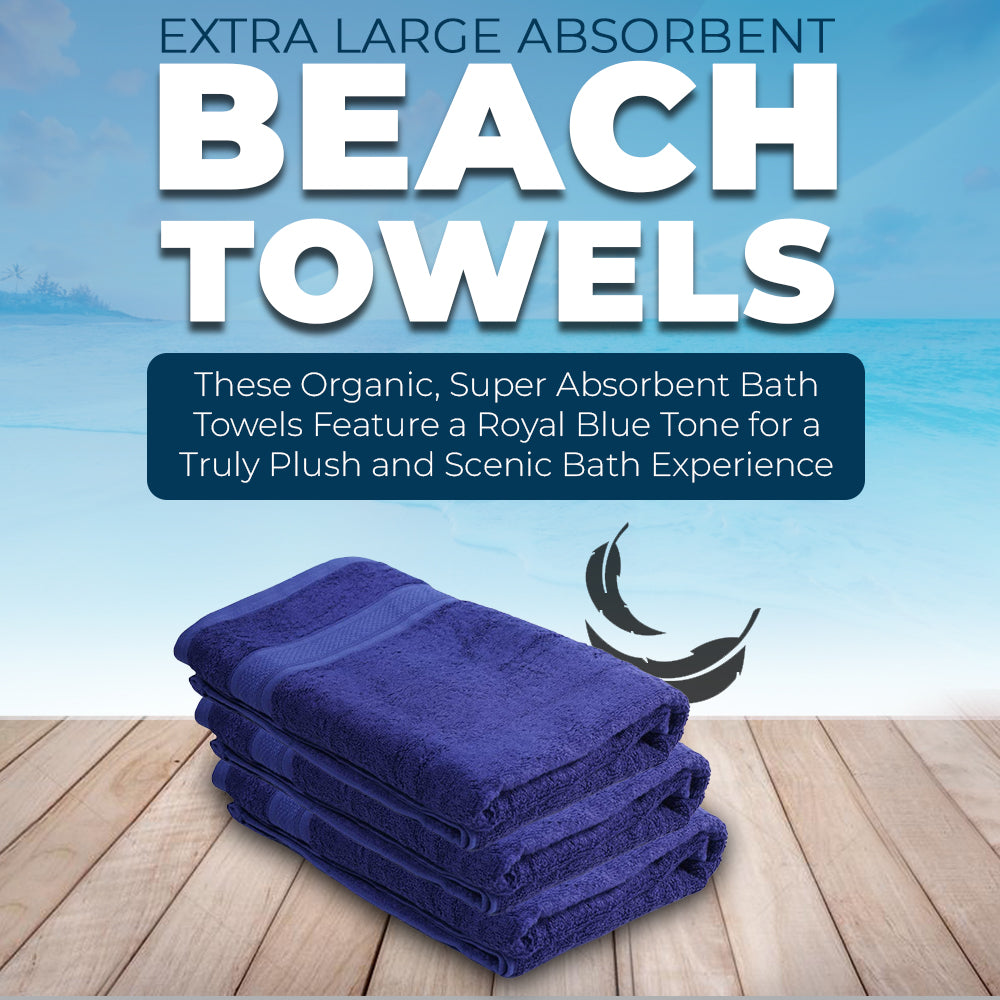 Royal Blue 600 GSM Bamboo Bath Towel