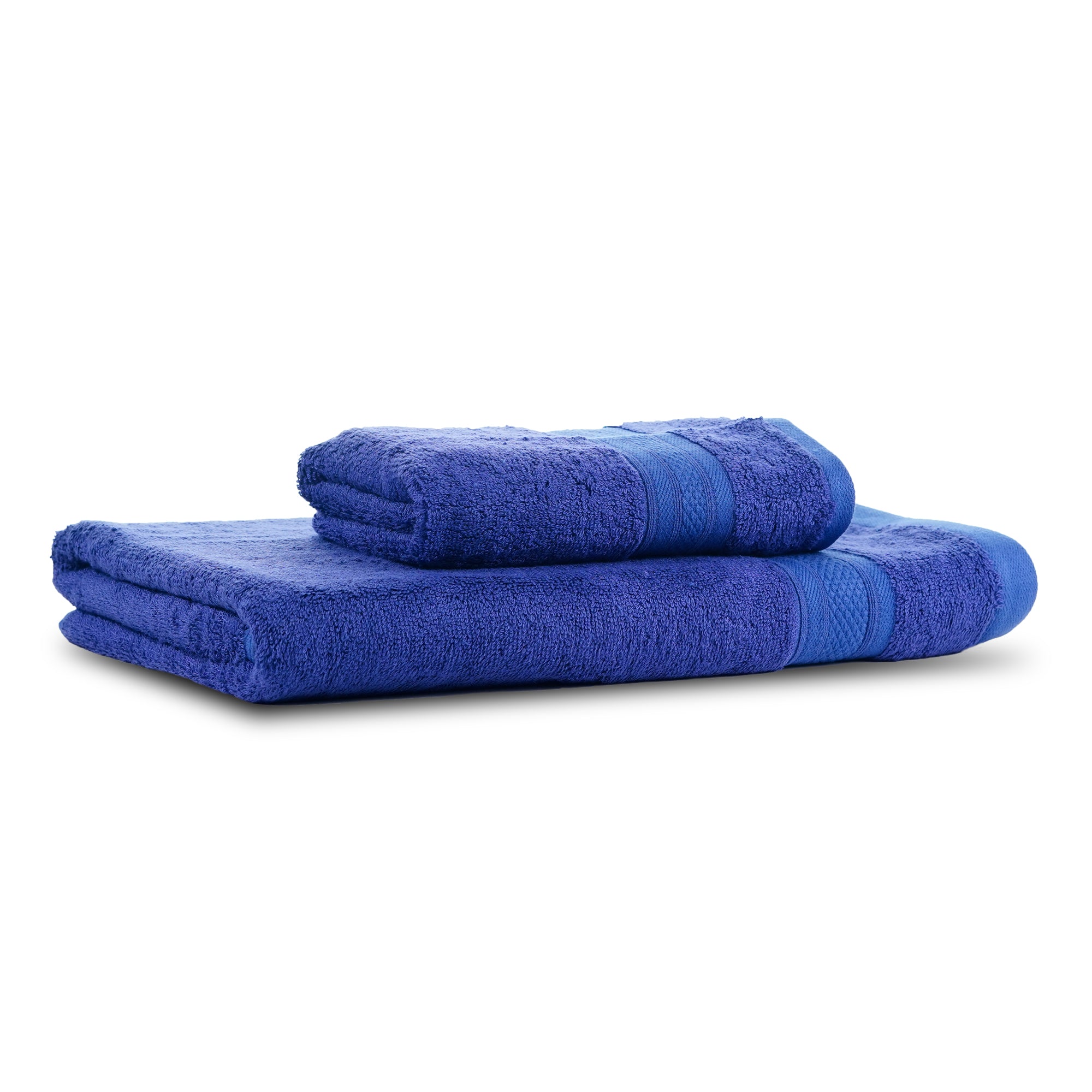 Combo Bamboo Bath Towel + Hand Towel Royal Blue 600 GSM