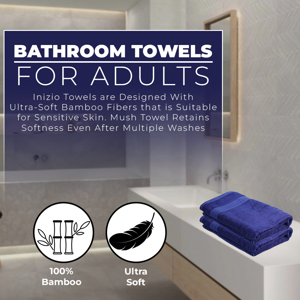 Royal Blue 600 GSM Bamboo Bath Towel
