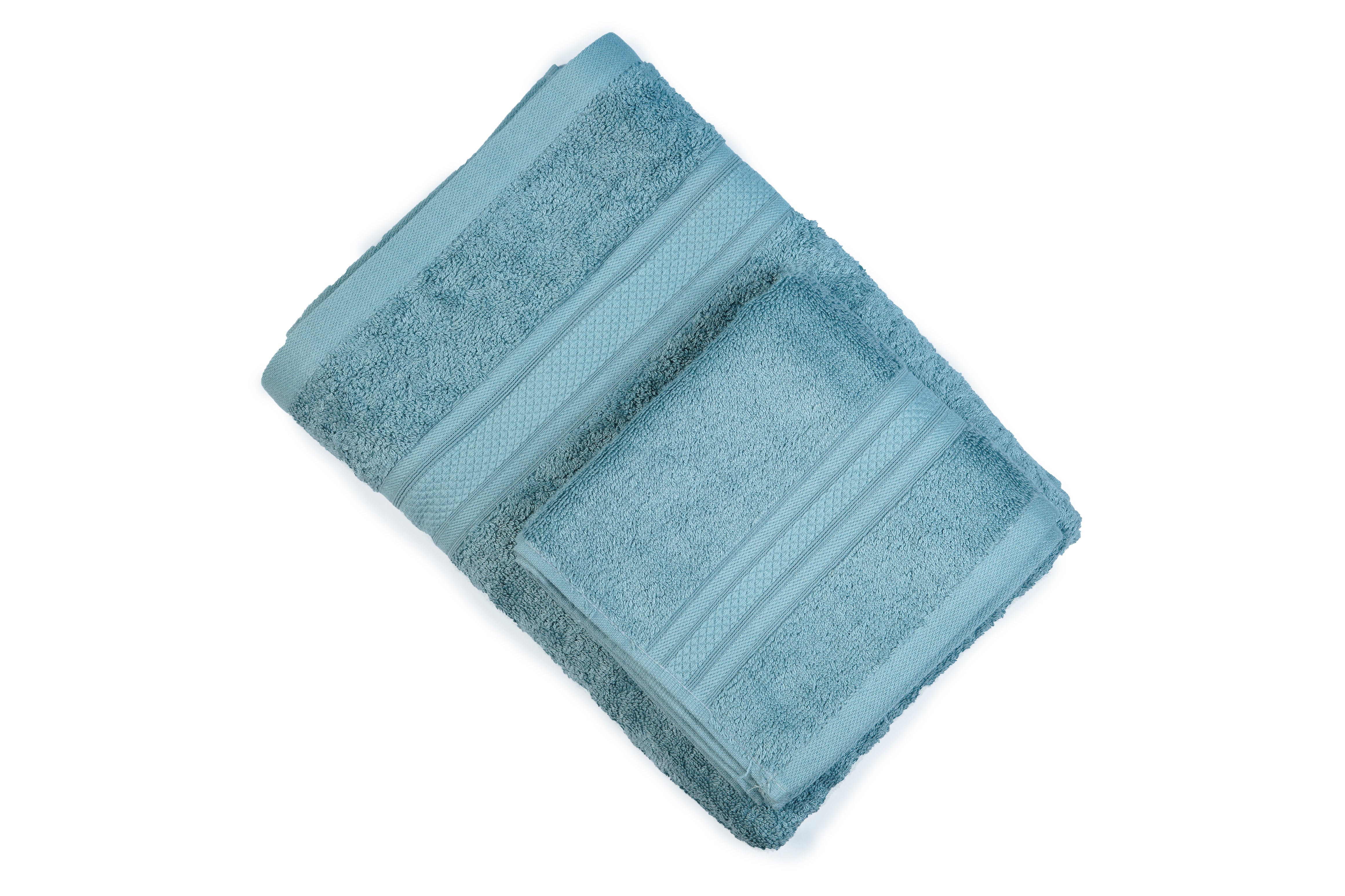Combo Bamboo Bath Towel + Bamboo Hand Towel Light Grey 600 GSM