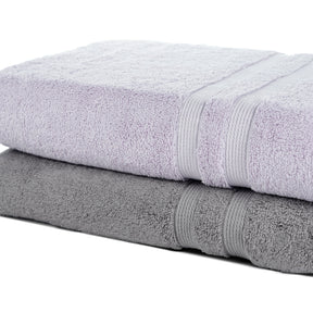 Grey and Lavender Terry Bath Towel 600 GSM