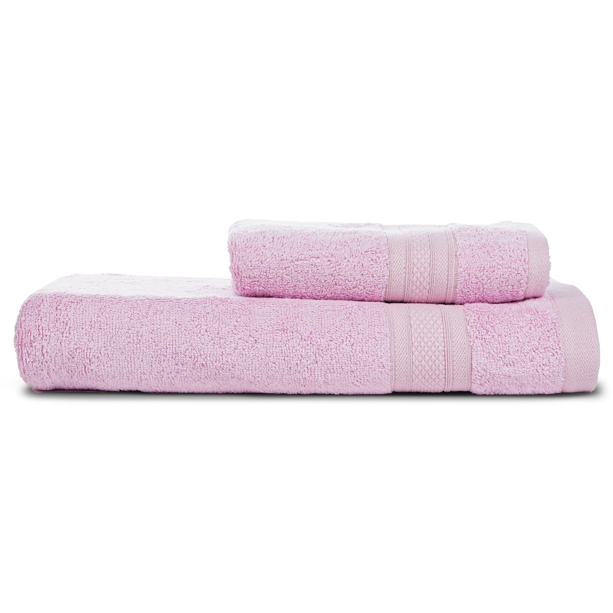 Combo Bamboo Bath + Hand Towel Pink 600 GSM