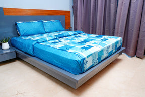 Ultra Soft Solid Print Queen Size Cotton Bed sheet, Lightweight Breathable & Shrink Free, contains 2 Pillow Covers