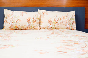 Floral Printed Queen Size Cotton Bed sheet with 2 Pillow Covers, Ultra Soft Breathable Lightweight & Shrink Free